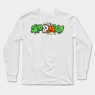 Spooky Graffiti Halloween Long Sleeve T-Shirt